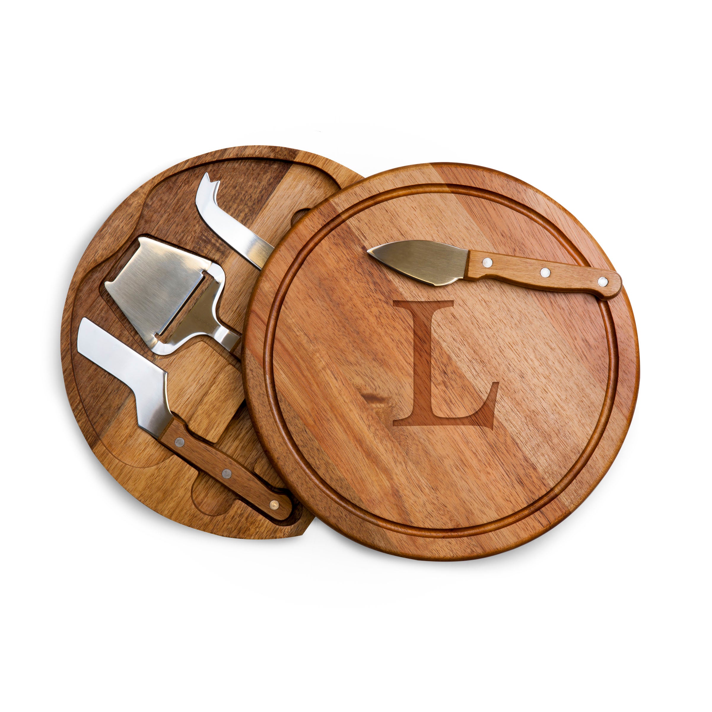 Monogram - Acacia Circo Cheese Cutting Board & Tools Set-Picnic Time Family of Brands