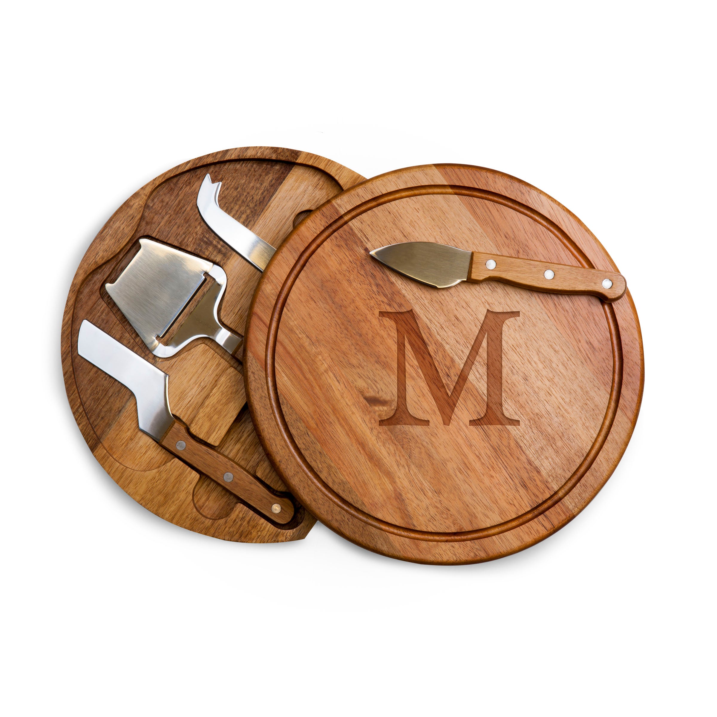 Monogram - Acacia Circo Cheese Cutting Board & Tools Set-Picnic Time Family of Brands