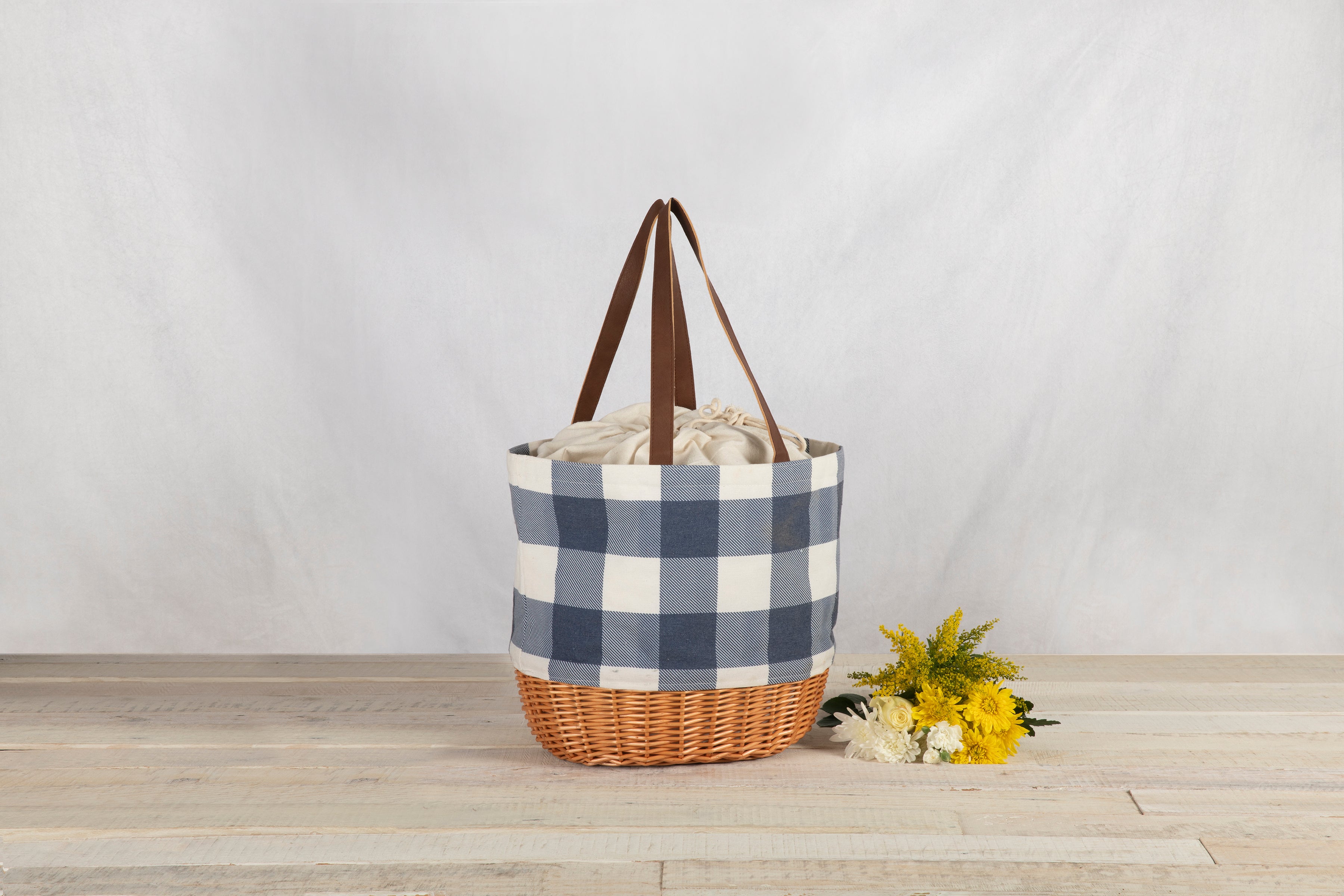 Coronado Canvas and Willow Basket Tote-Picnic Time Family of Brands