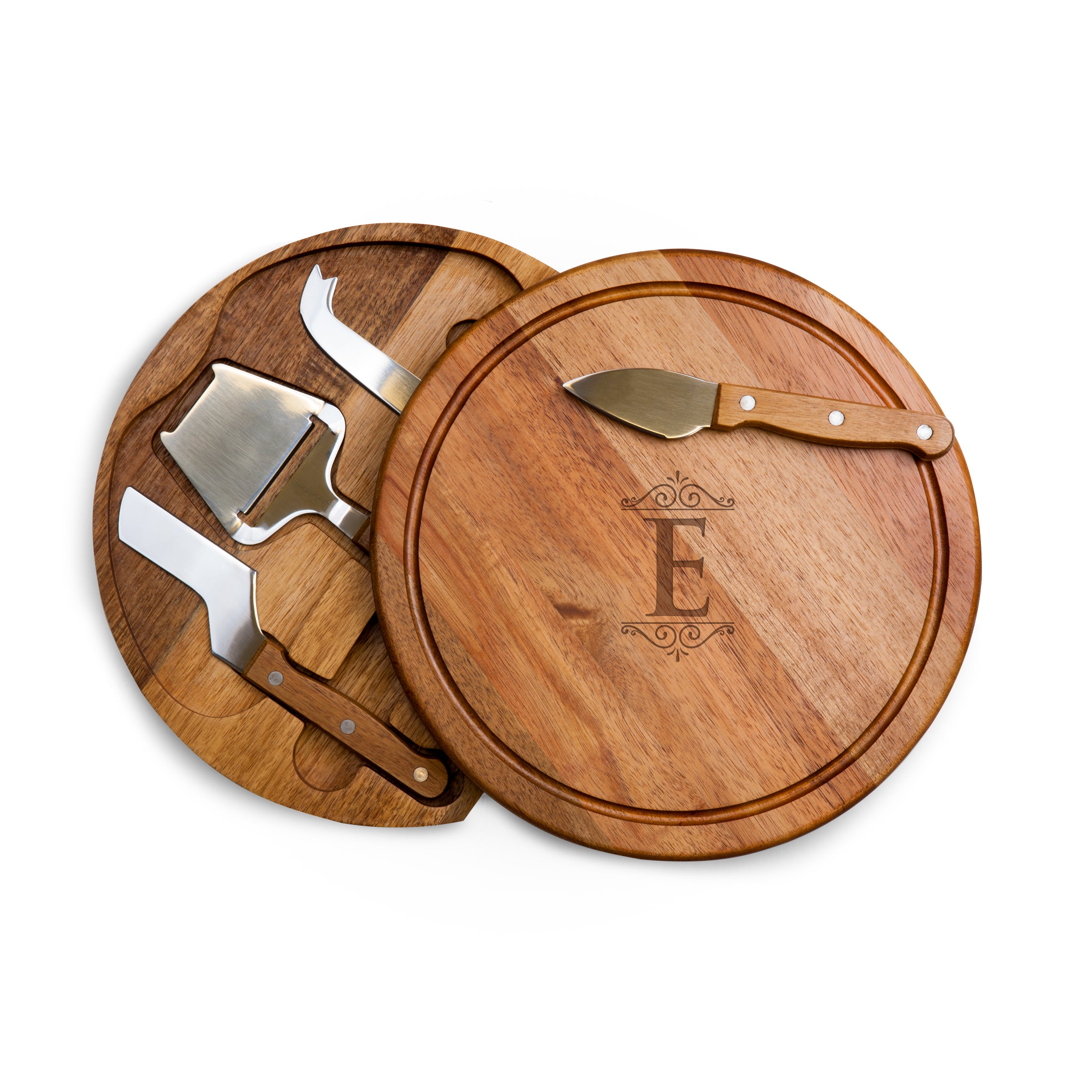 Monogram - Acacia Circo Cheese Cutting Board & Tools Set-Picnic Time Family of Brands