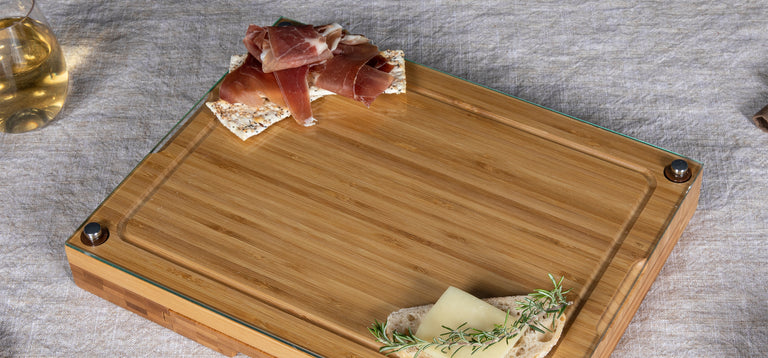 Concerto Glass Top Cheese Cutting Board & Tools Set-Picnic Time Family of Brands