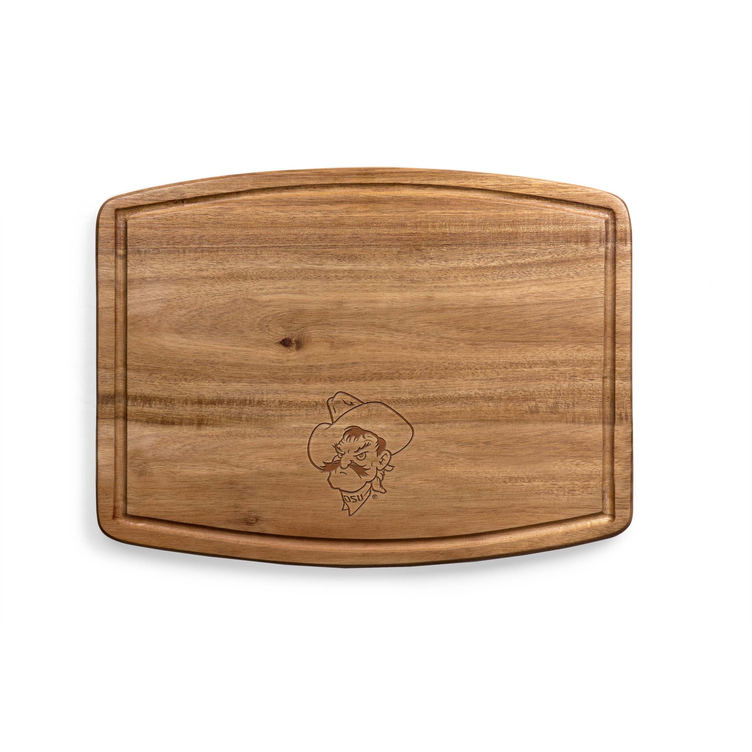Oklahoma State Cowboys - Ovale Acacia Cutting Board