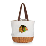 Chicago Blackhawks - Coronado Canvas and Willow Basket Tote-Picnic Time Family of Brands