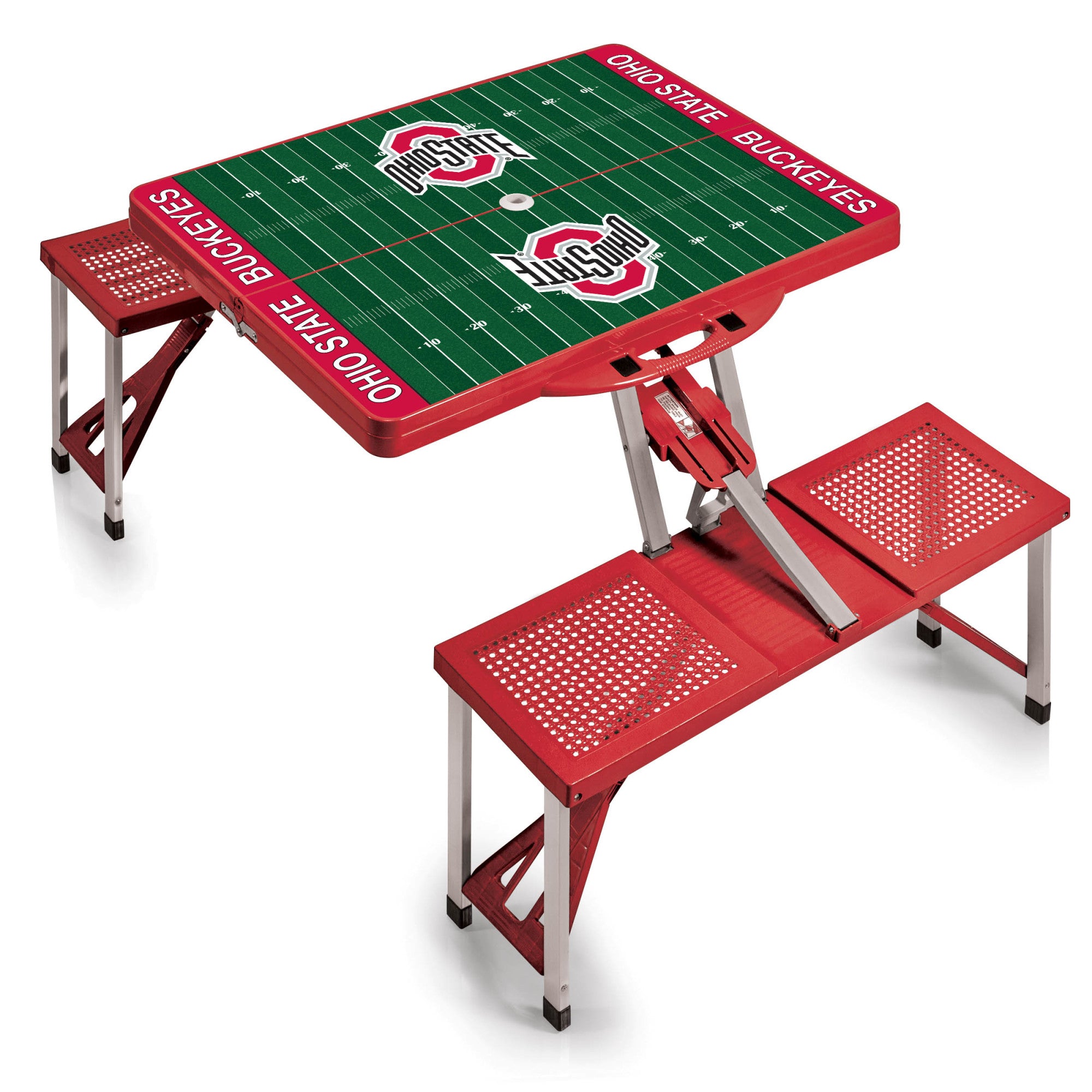 Ohio State Buckeyes - Picnic Table Portable Folding Table with Seats