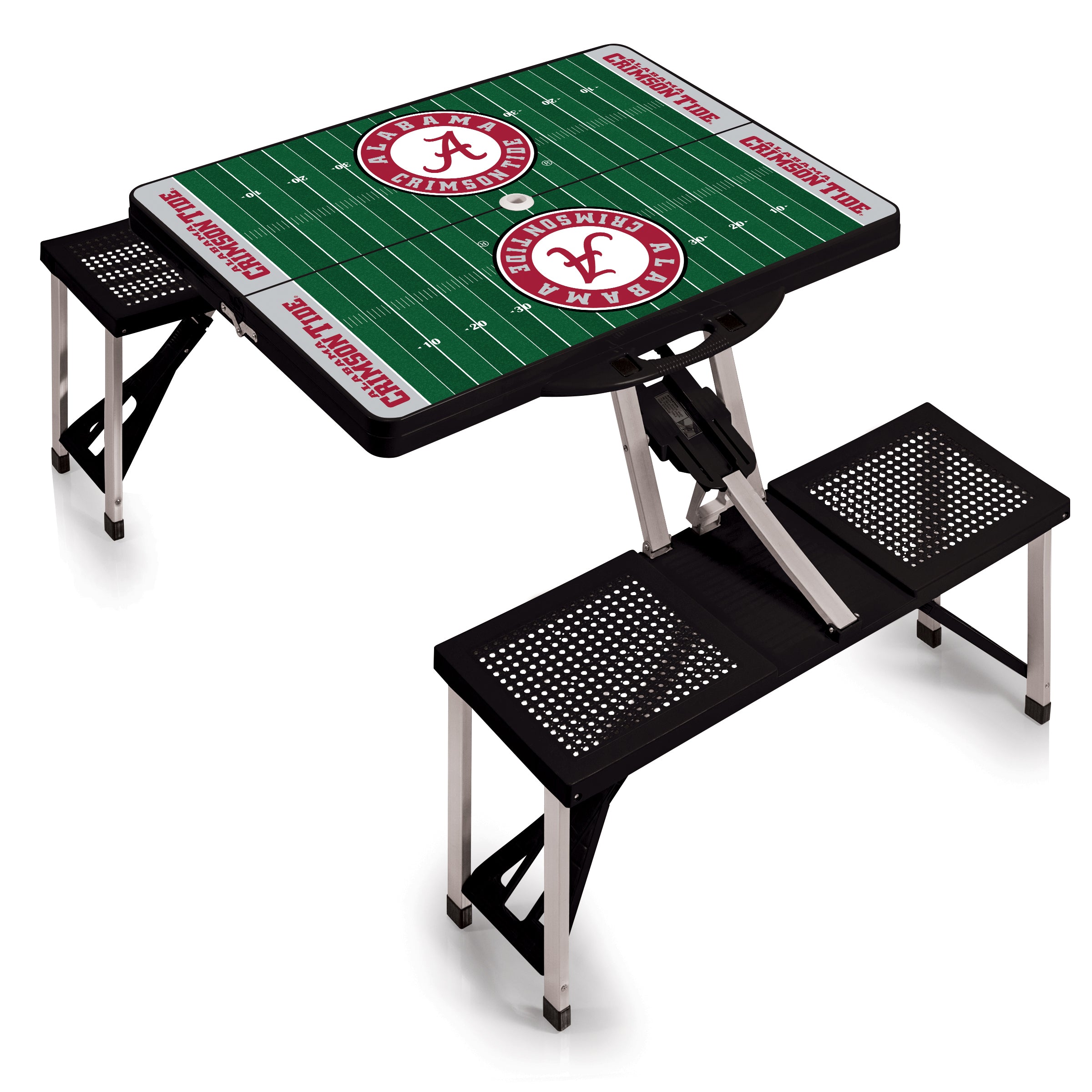 Alabama Crimson Tide - Picnic Table Portable Folding Table with Seats