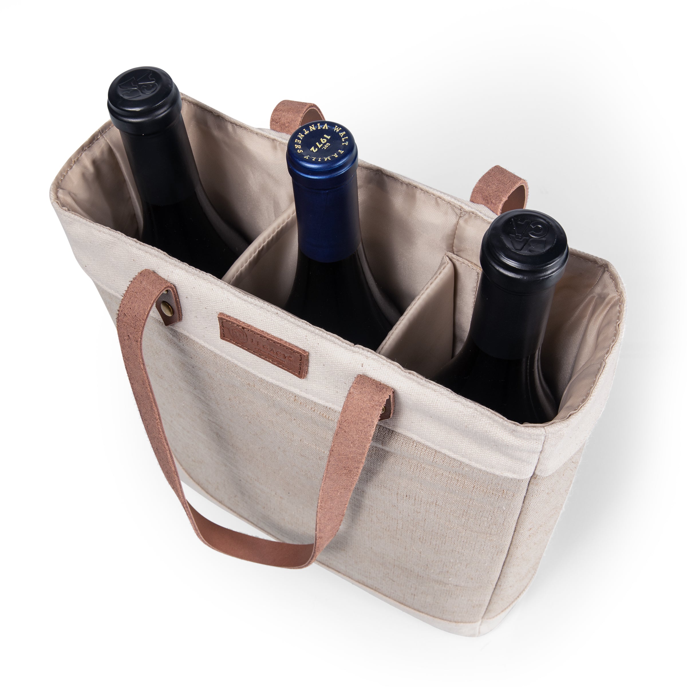 Pinot Jute 3 Bottle Insulated Wine Bag