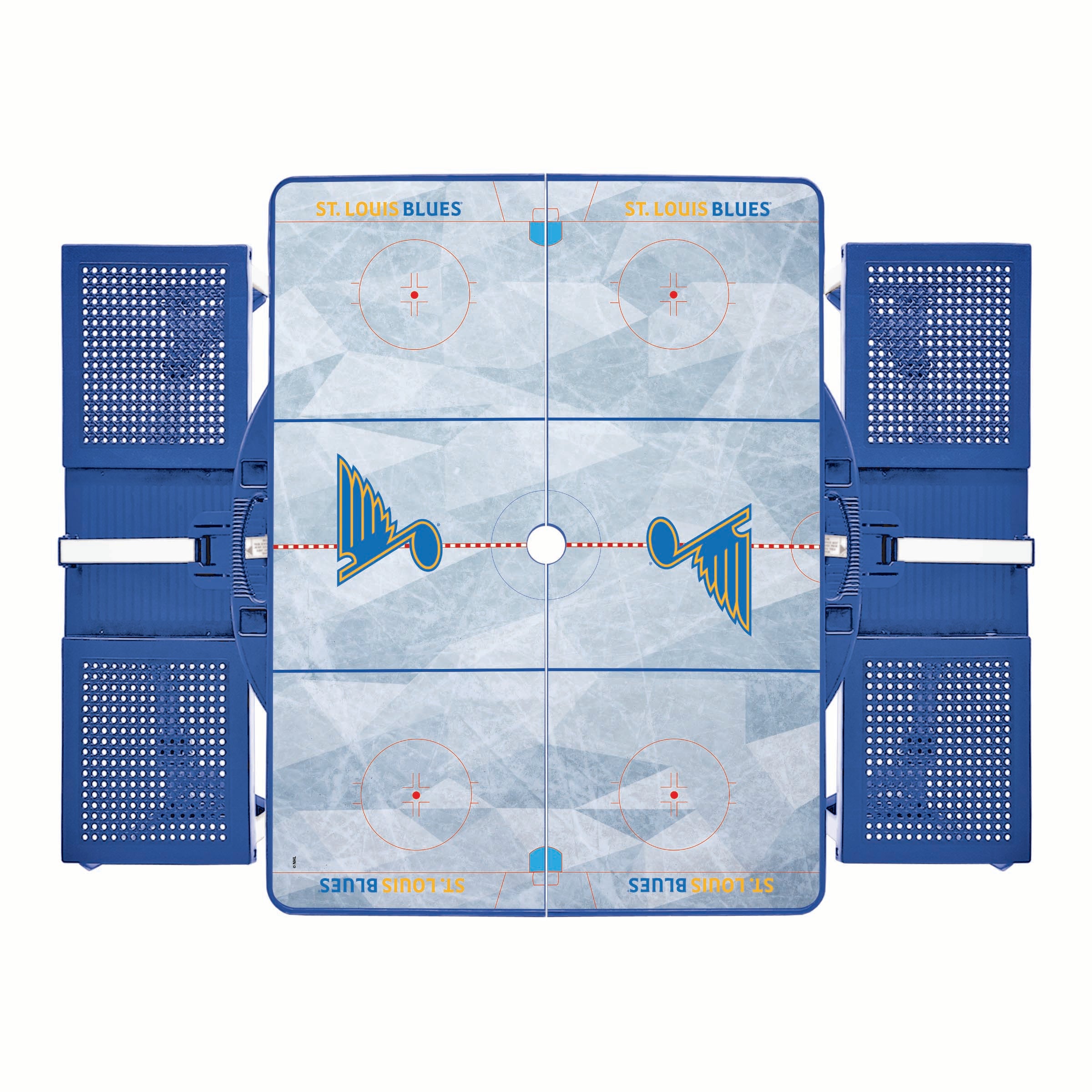 St Louis Blues - Picnic Table Portable Folding Table with Seats-Picnic Time Family of Brands