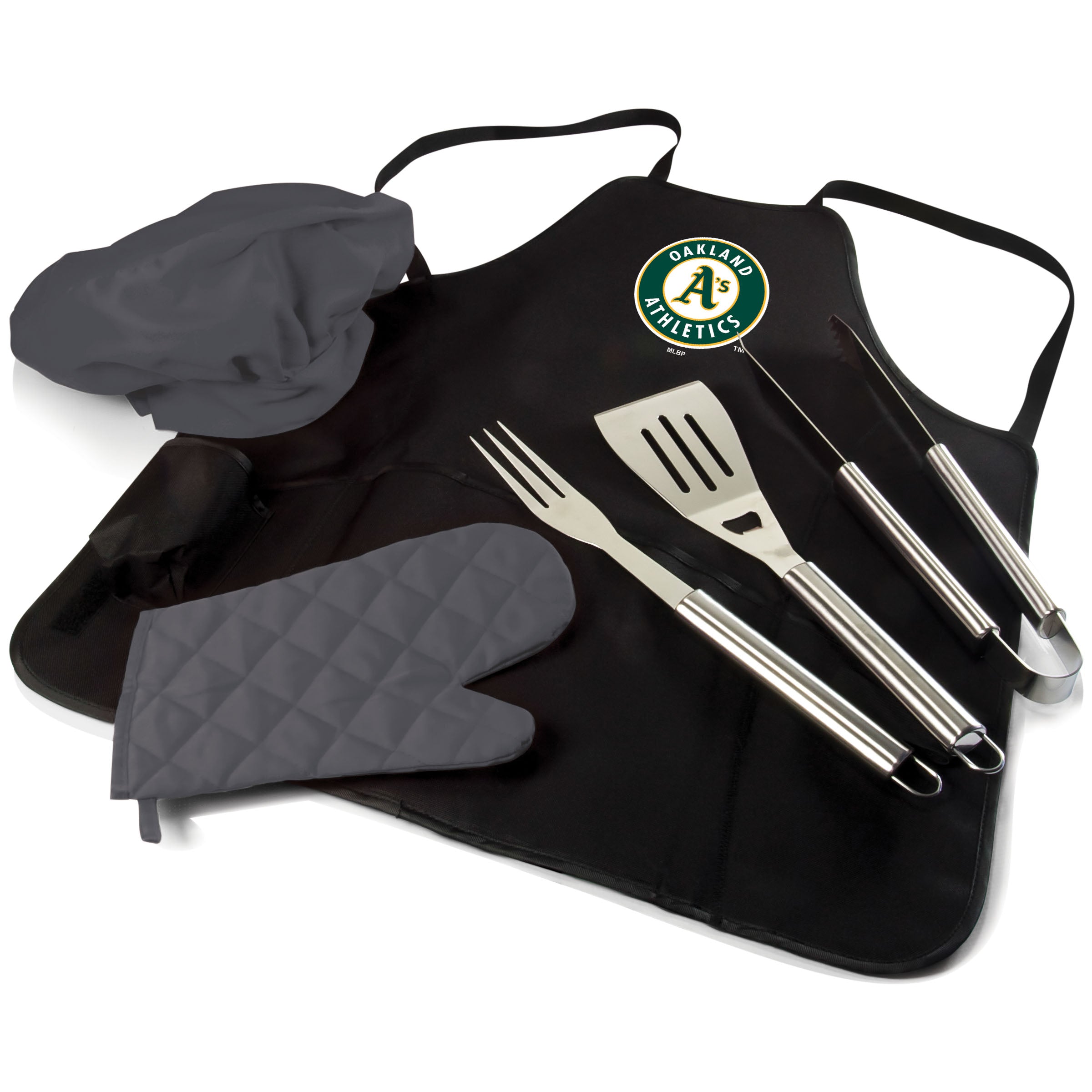 Oakland Athletics - BBQ Apron Tote Pro Grill Set-Picnic Time Family of Brands