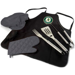 Oakland Athletics - BBQ Apron Tote Pro Grill Set-Picnic Time Family of Brands