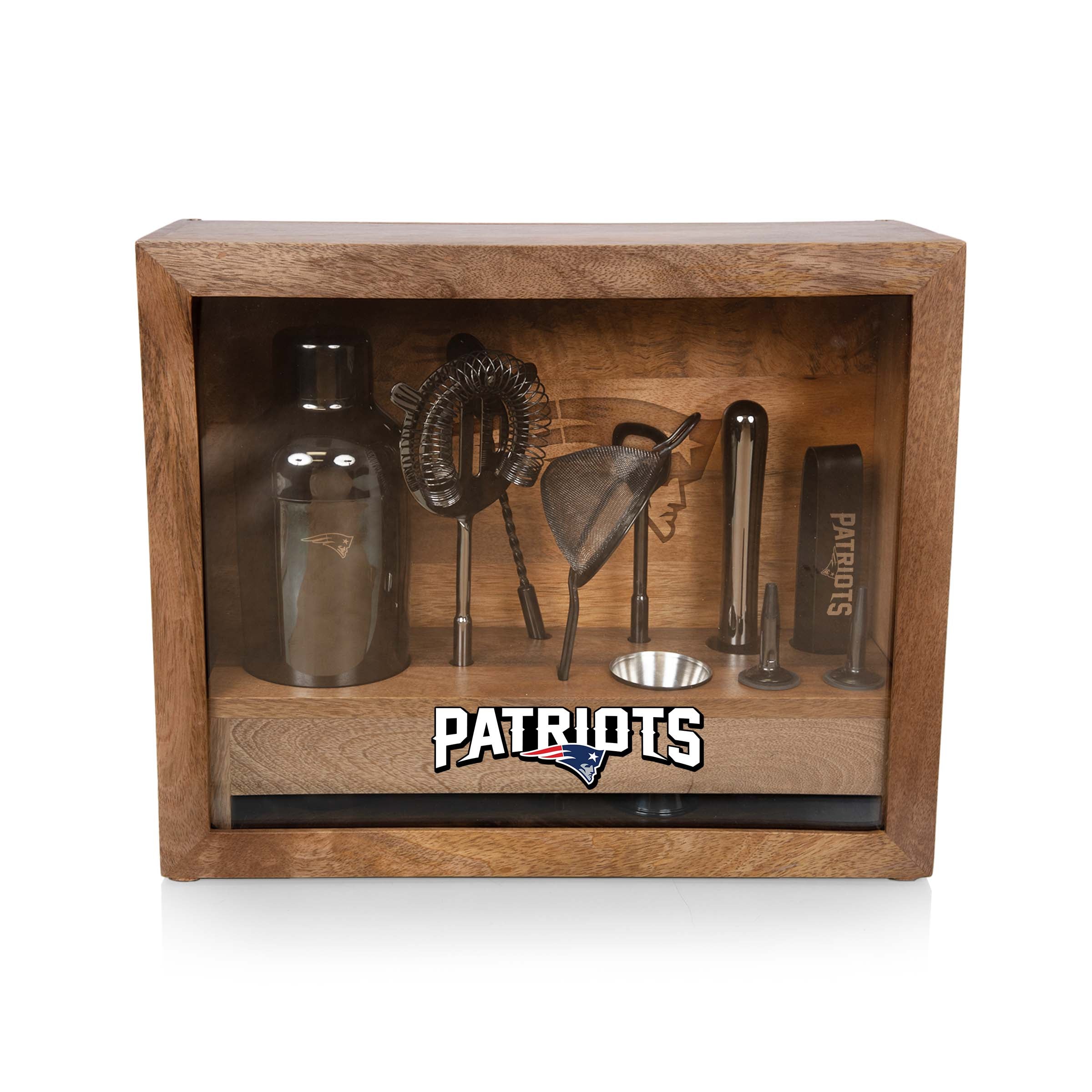 New England Patriots - Old Fashioned Bar Set-Picnic Time Family of Brands