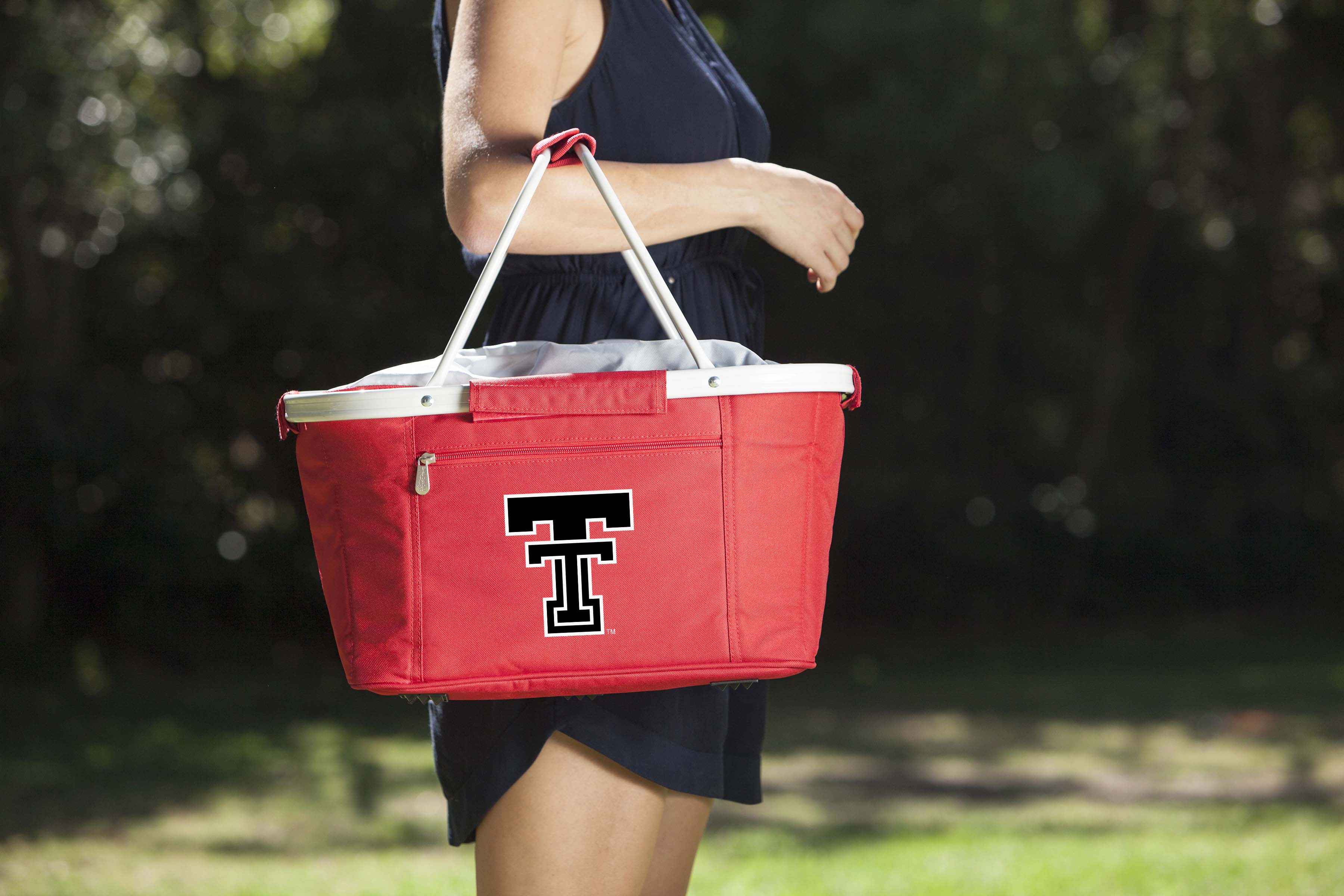 Texas Tech Red Raiders - Metro Basket Collapsible Cooler Tote-Picnic Time Family of Brands