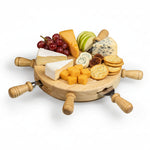 Mariner Lazy Susan Cheese Cutting Board & Tools Set