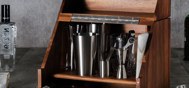 Madison Acacia Tabletop Bar Set-Picnic Time Family of Brands