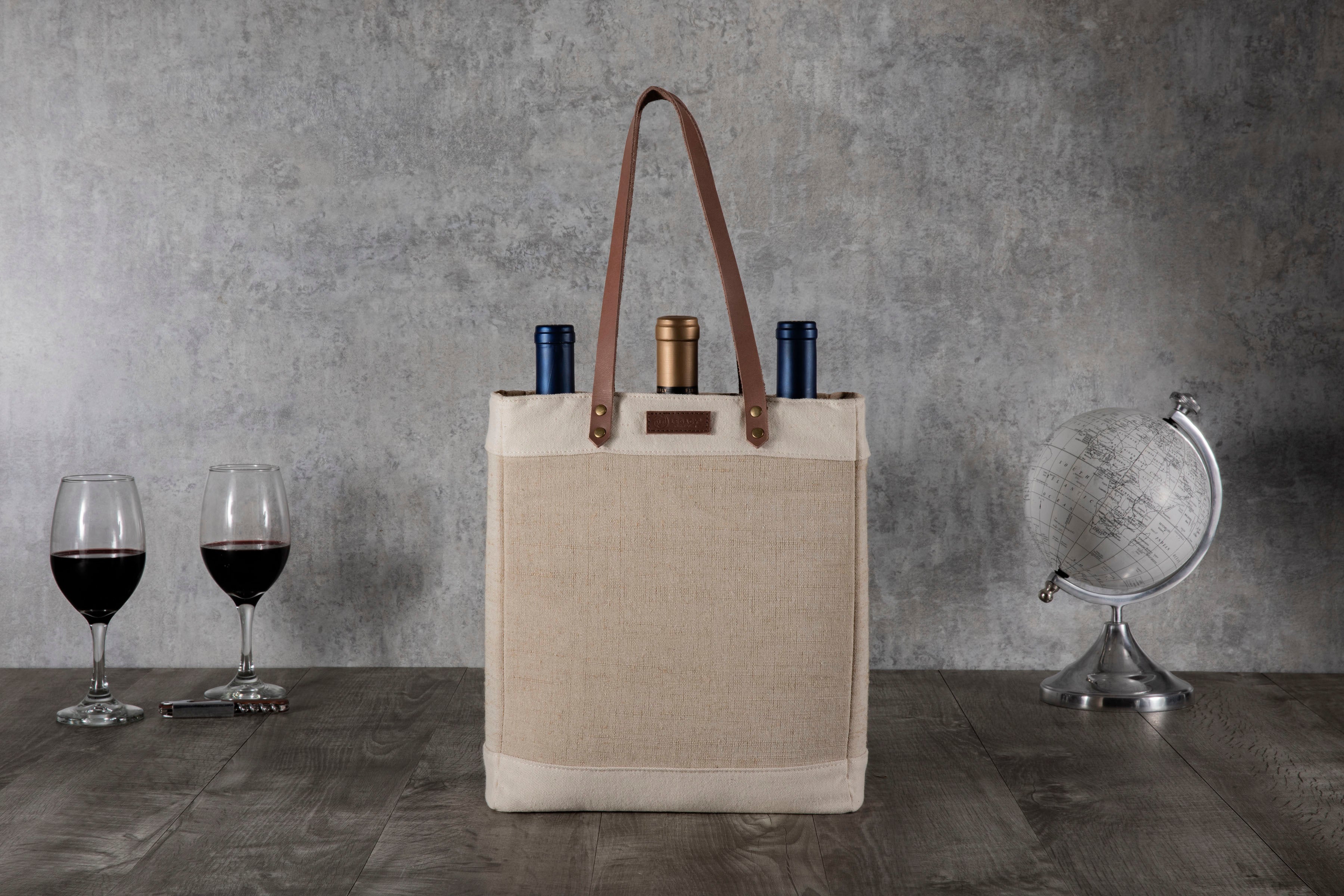 Pinot Jute 3 Bottle Insulated Wine Bag