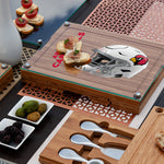 Arizona Cardinals - Concerto Glass Top Cheese Cutting Board & Tools Set-Picnic Time Family of Brands