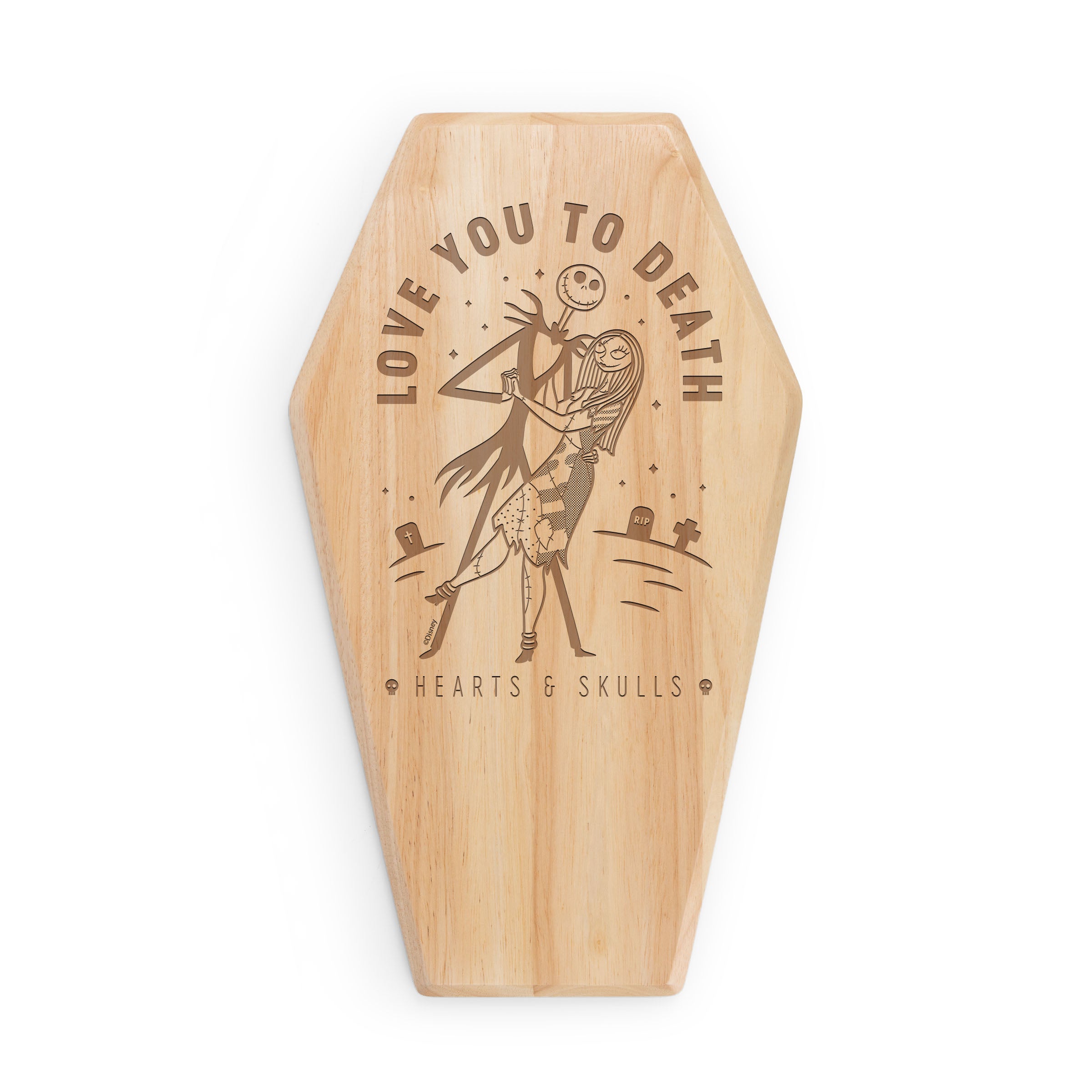 Nightmare Before Christmas Jack & Sally - Coffin Serving Board-Picnic Time Family of Brands