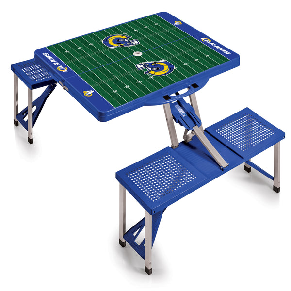 Los Angeles Rams - Picnic Table Portable Folding Table with Seats