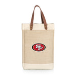 San Francisco 49ers - Pinot Jute 2 Bottle Insulated Wine Bag