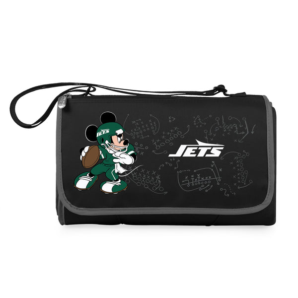 New York Jets Mickey Mouse - Blanket Tote Outdoor Picnic Blanket
