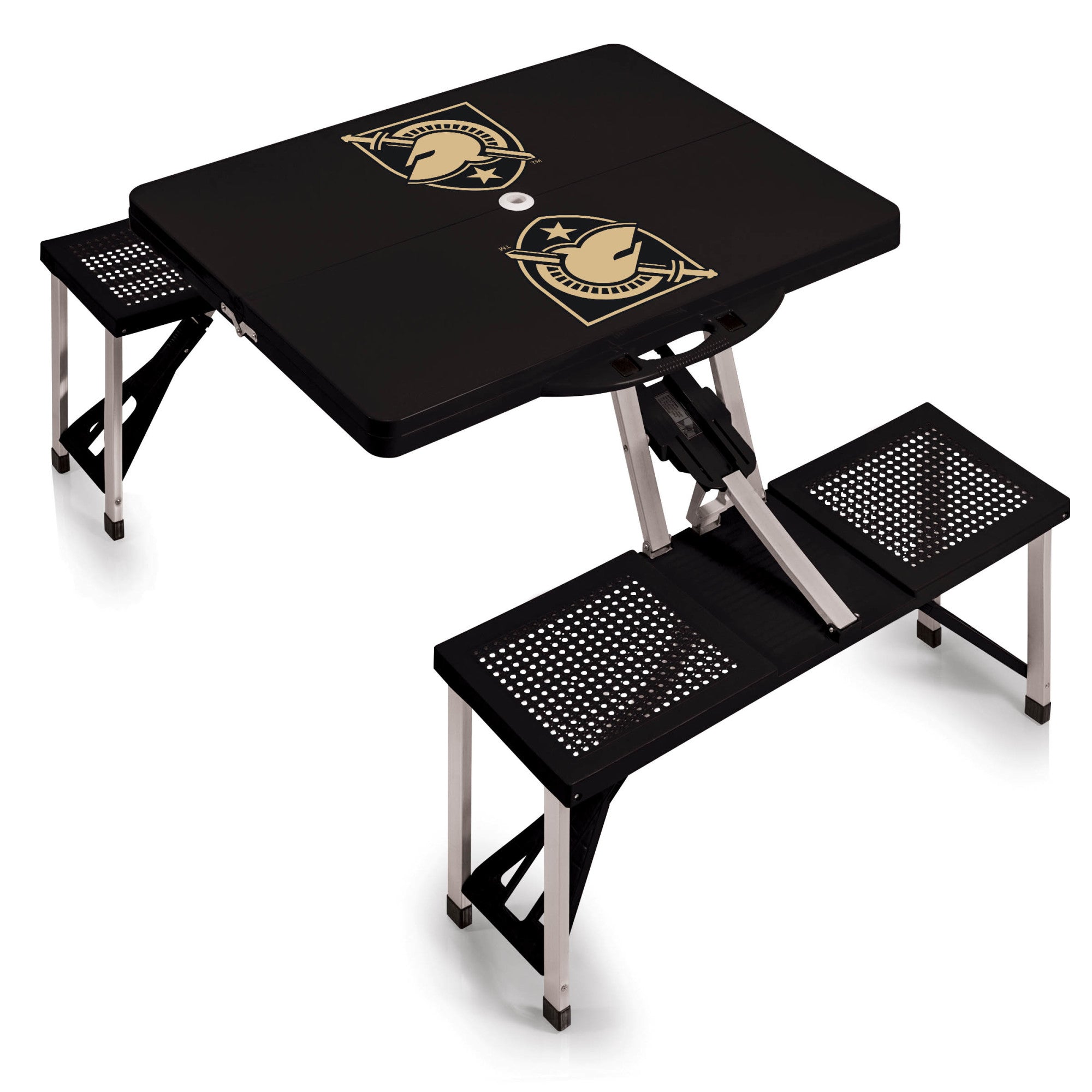 Army Black Knights - Picnic Table Portable Folding Table with Seats
