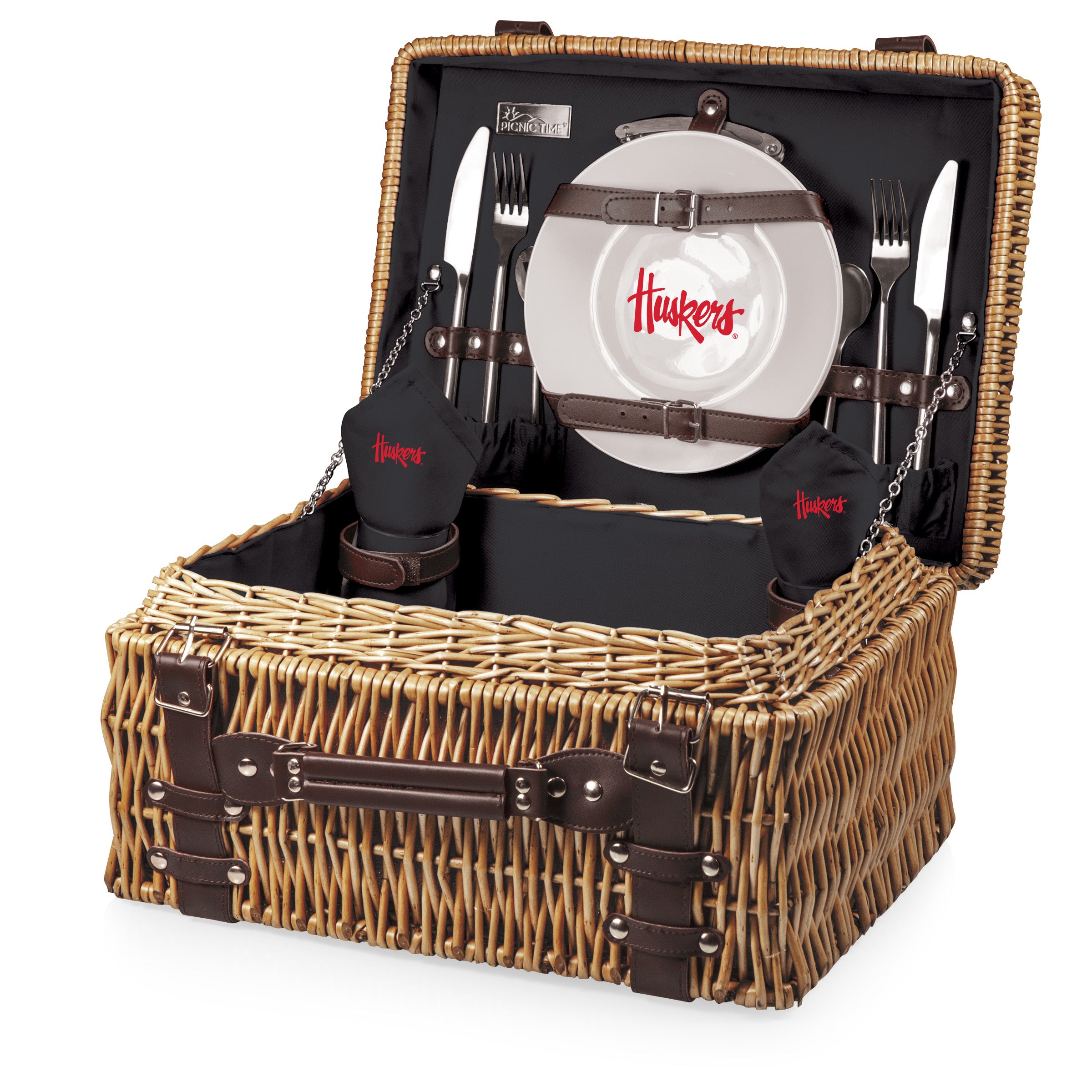 Nebraska Cornhuskers - Champion Picnic Basket-Picnic Time Family of Brands