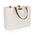 Market Waxed Canvas Tote with Leatherette Handles