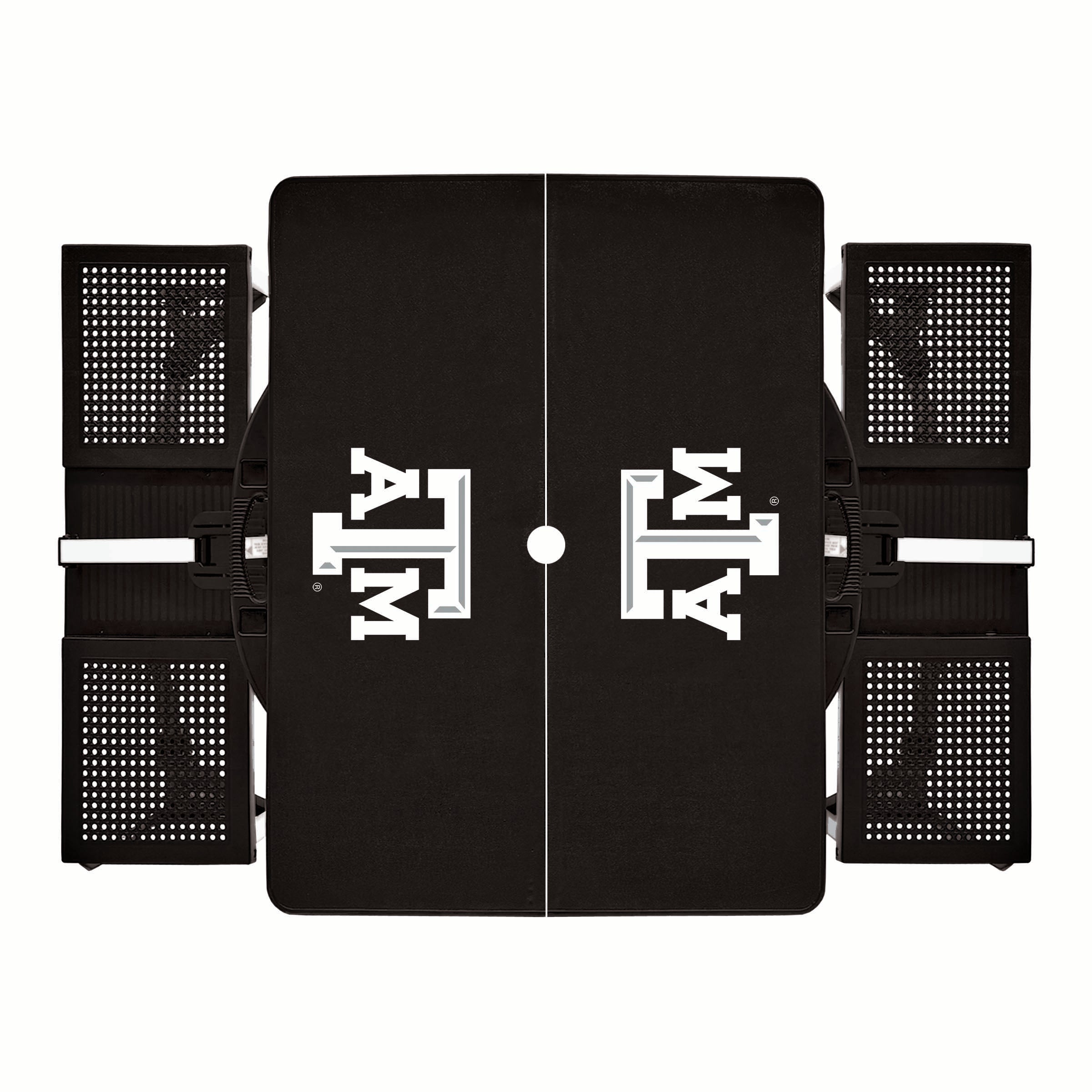 Texas A&M Aggies - Picnic Table Portable Folding Table with Seats-Picnic Time Family of Brands
