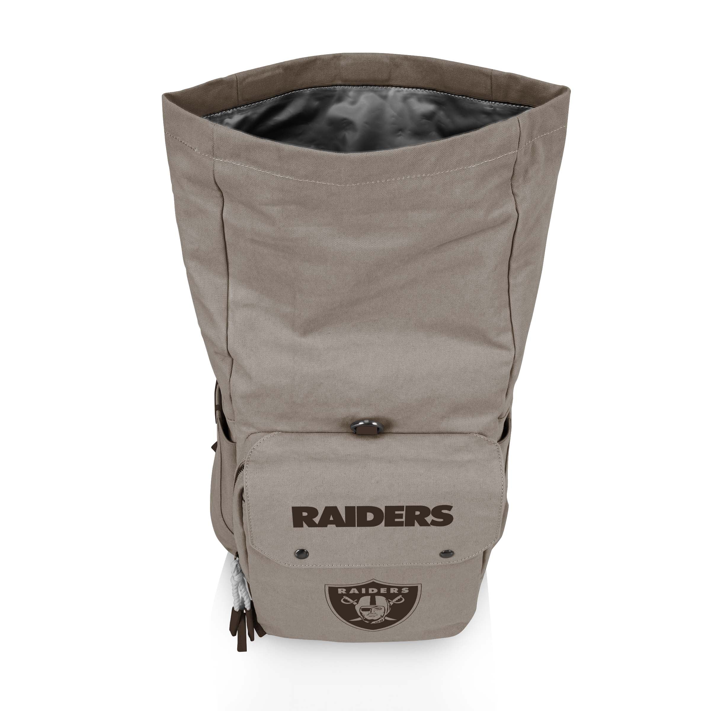 Las Vegas Raiders - Carmel Roll Top Picnic Backpack Cooler-Picnic Time Family of Brands