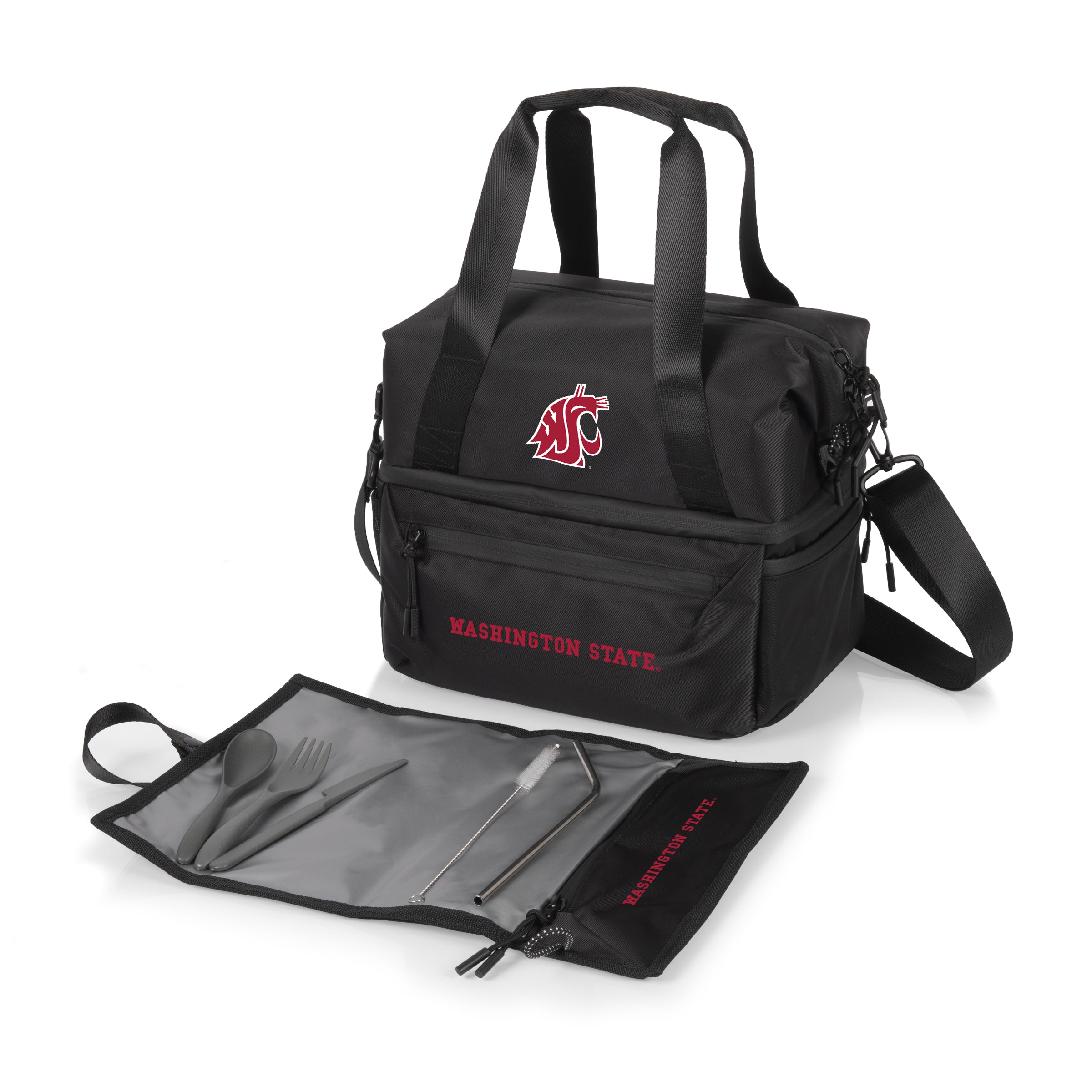 Washington State Cougars - Tarana Recycled Lunch Bag Cooler with Utensils