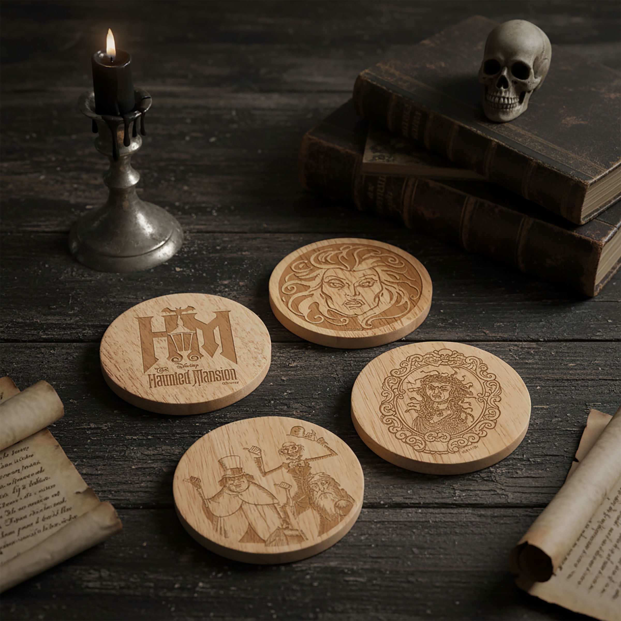 Haunted Mansion - Coasters with Bottle Openers Set of 4-Picnic Time Family of Brands