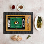 Mizzou Tigers Football Field - Icon Glass Top Cutting Board & Knife Set