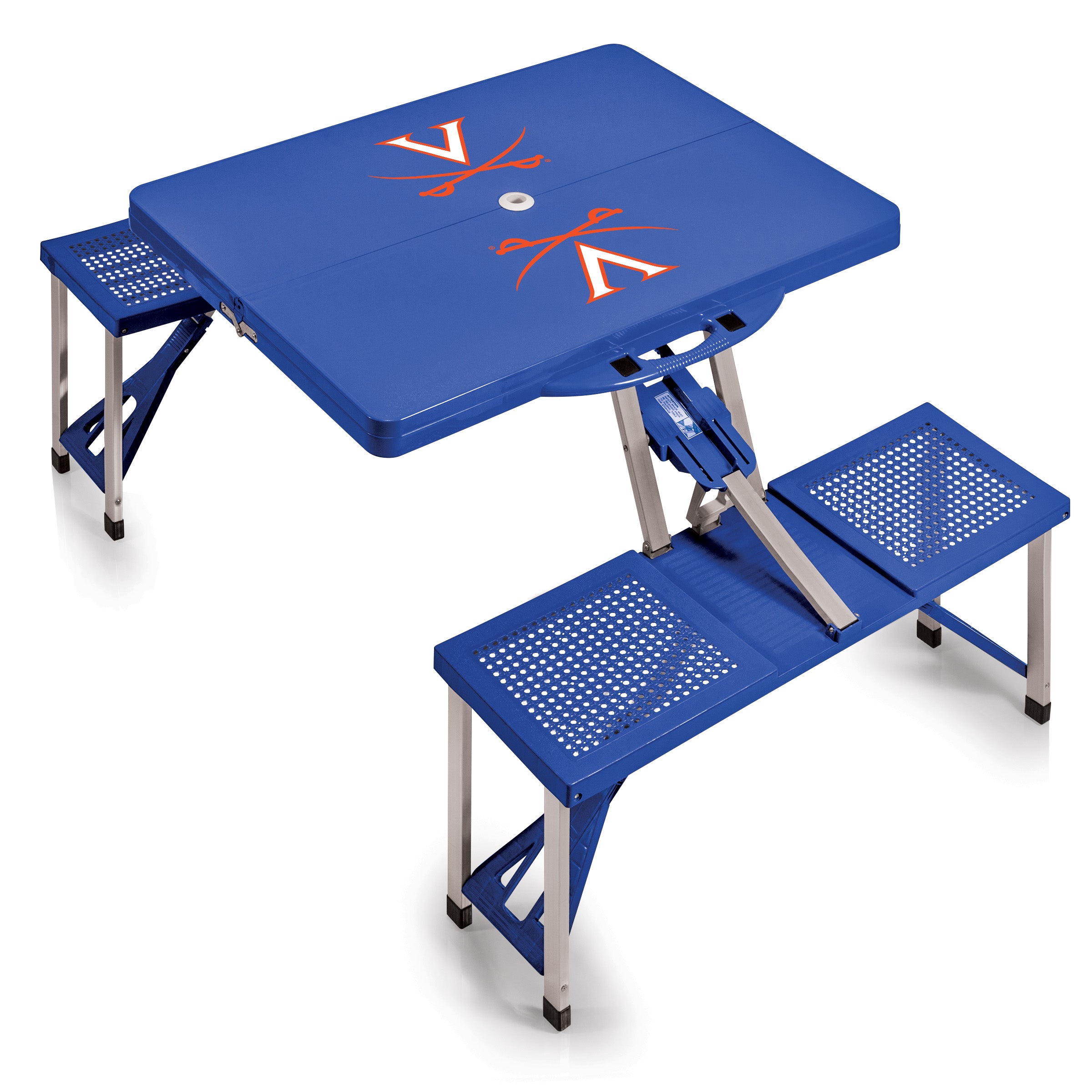 Virginia Cavaliers - Picnic Table Portable Folding Table with Seats-Picnic Time Family of Brands