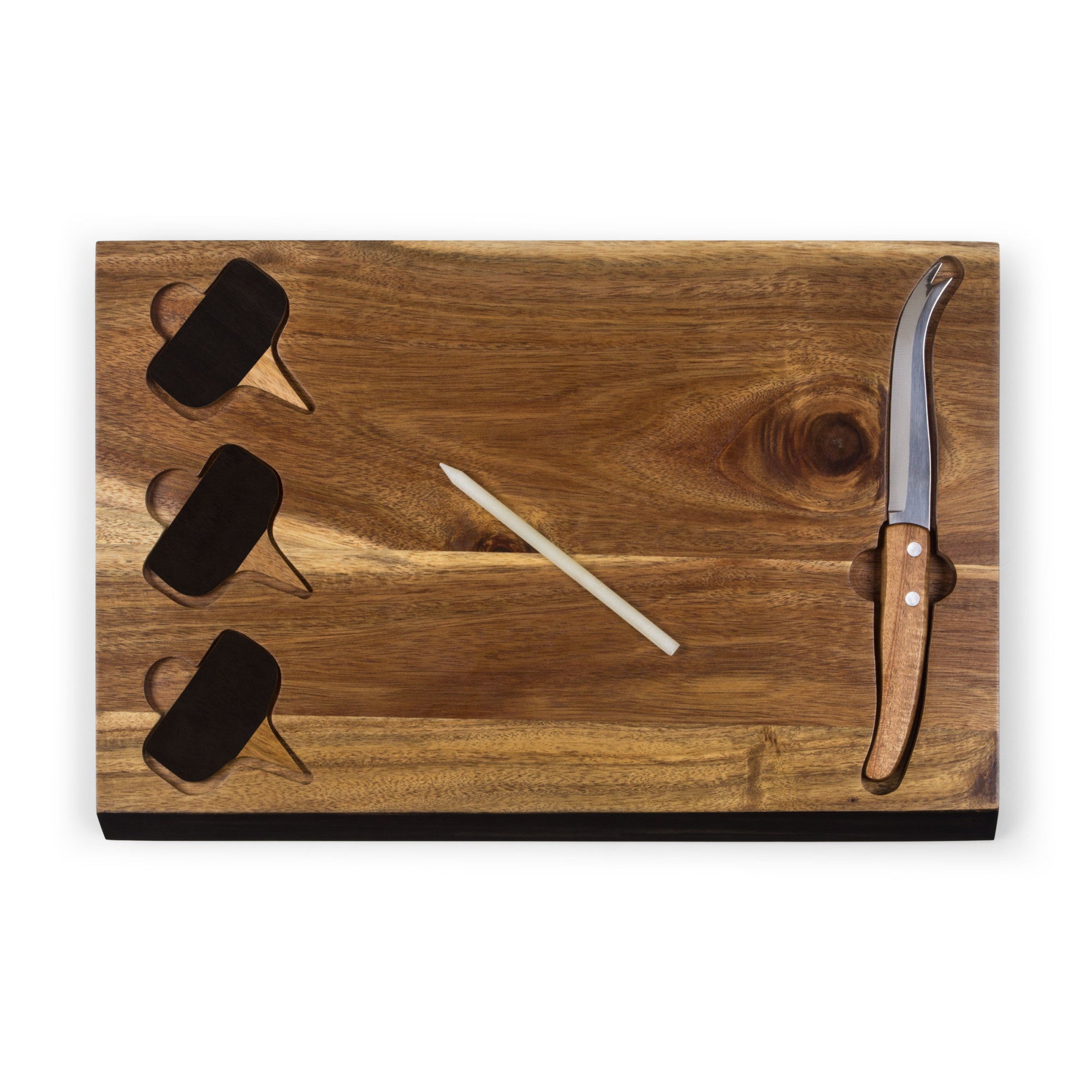 NC State Wolfpack - Delio Acacia Cheese Cutting Board & Tools Set