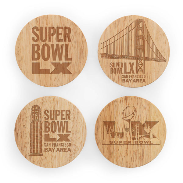 Super Bowl LX - Coasters with Bottle Openers Set of 4