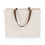 Market Waxed Canvas Tote with Leatherette Handles