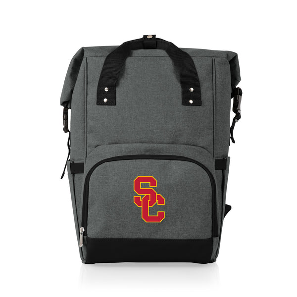 USC Trojans - On The Go Roll-Top Backpack Cooler