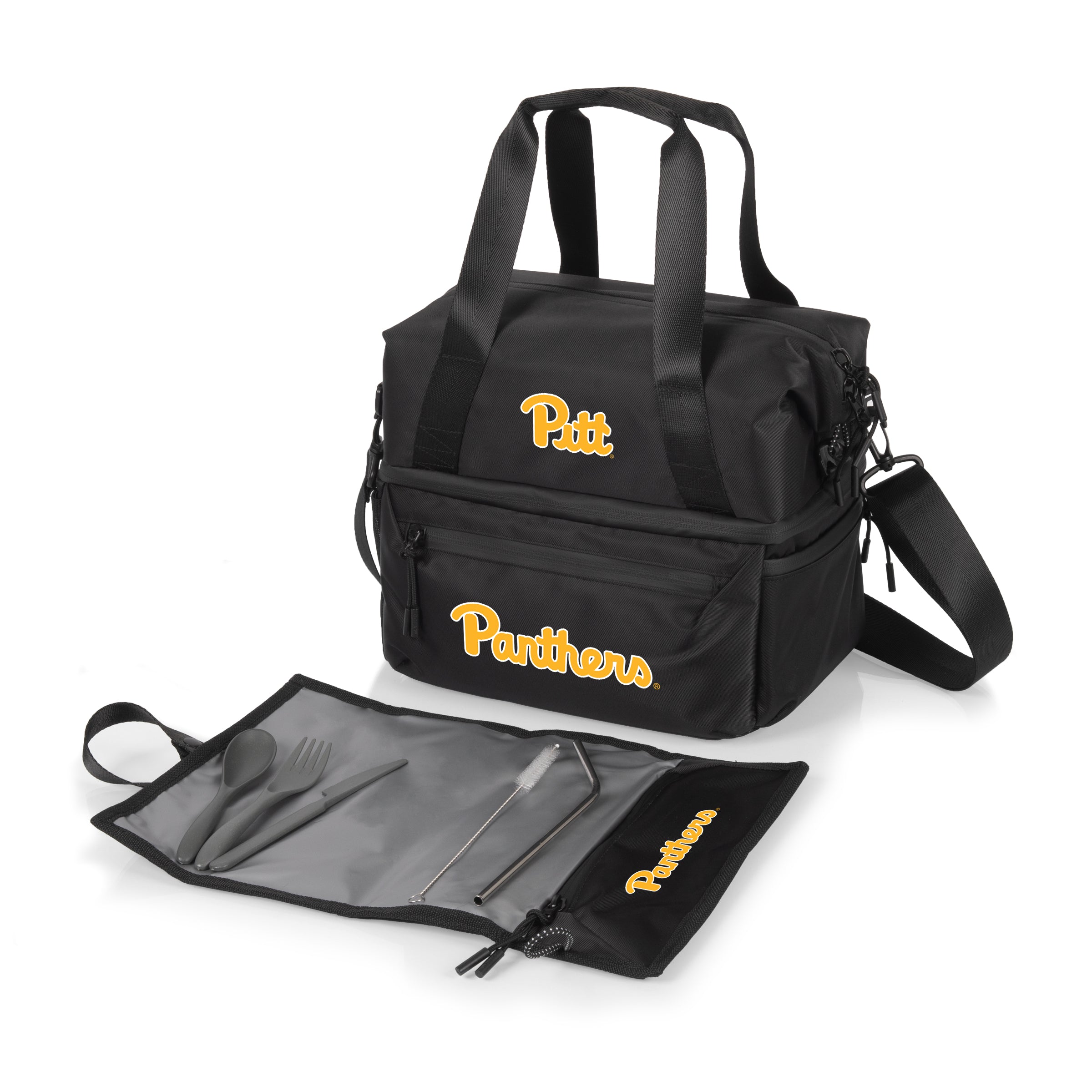 Pittsburgh Panthers - Tarana Recycled Lunch Bag Cooler with Utensils-Picnic Time Family of Brands