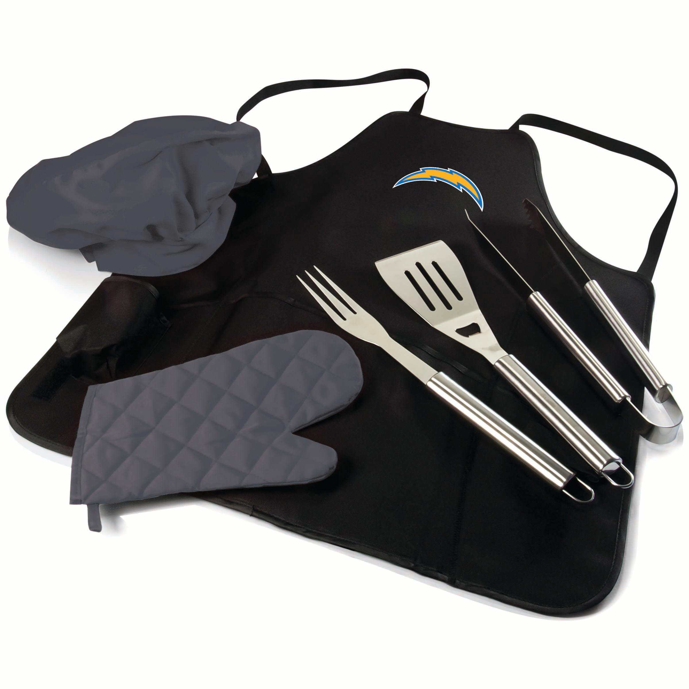 Los Angeles Chargers - BBQ Apron Tote Pro Grill Set-Picnic Time Family of Brands