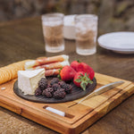 Turntable Acacia and Slate Cheese Board with Knife
