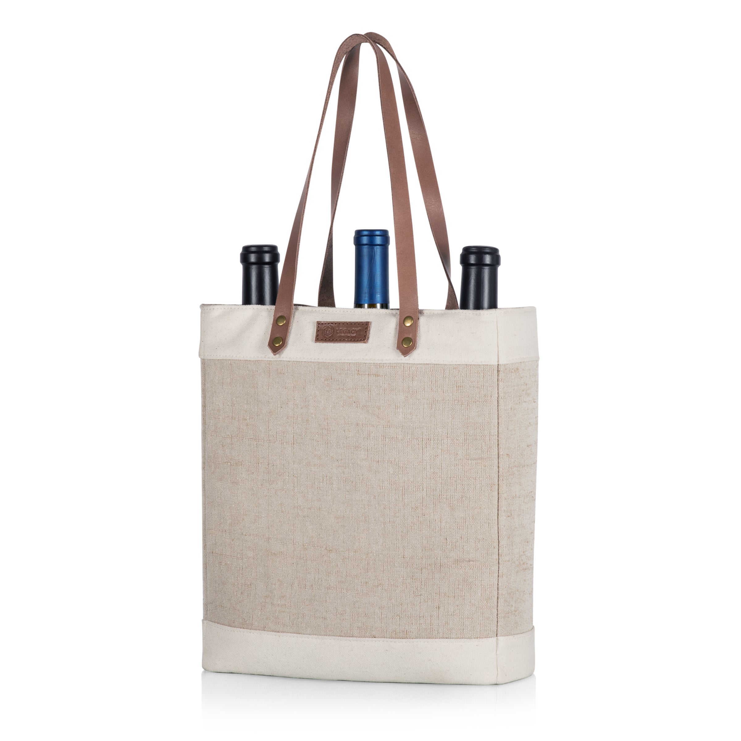 Pinot Jute 3 Bottle Insulated Wine Bag
