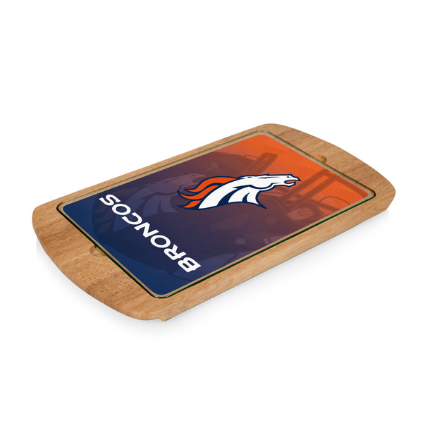 Denver Broncos - Billboard Glass Top Serving Tray-Picnic Time Family of Brands
