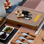 Pittsburgh Steelers - Concerto Glass Top Cheese Cutting Board & Tools Set