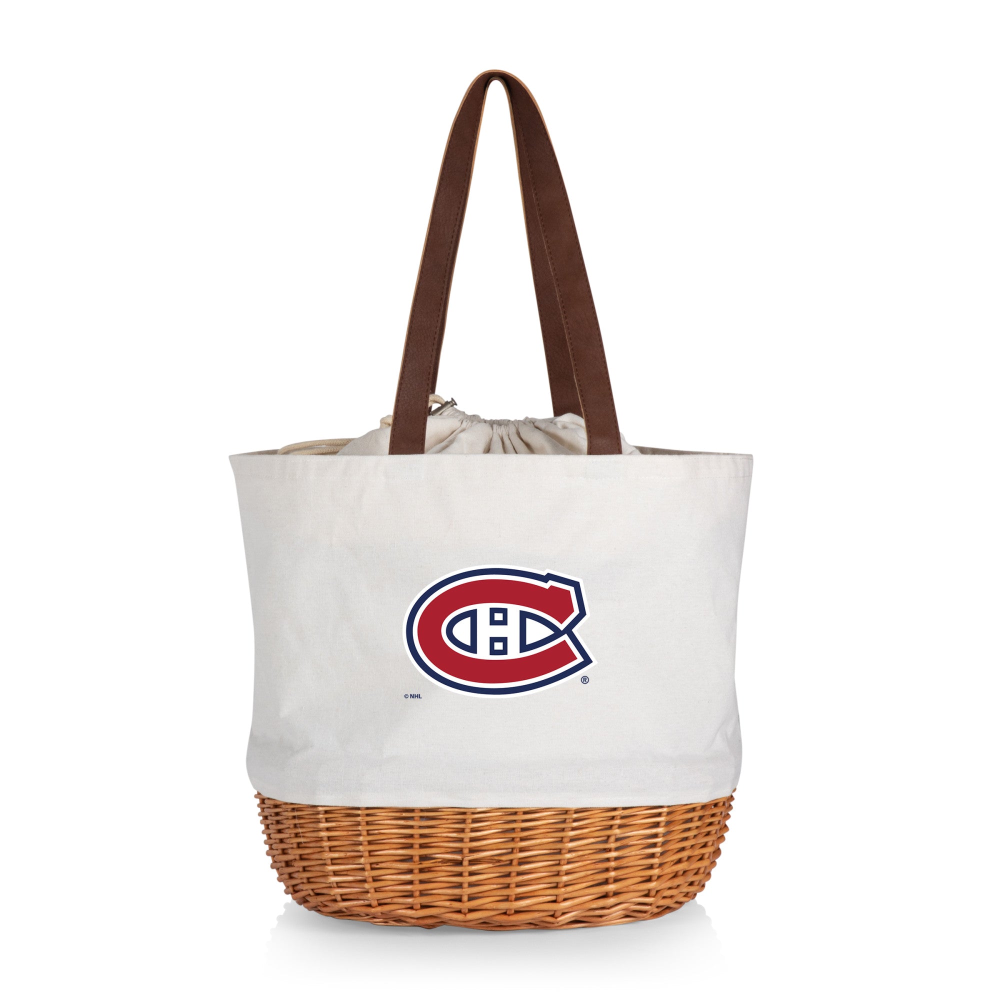 Montreal Canadiens - Coronado Canvas and Willow Basket Tote