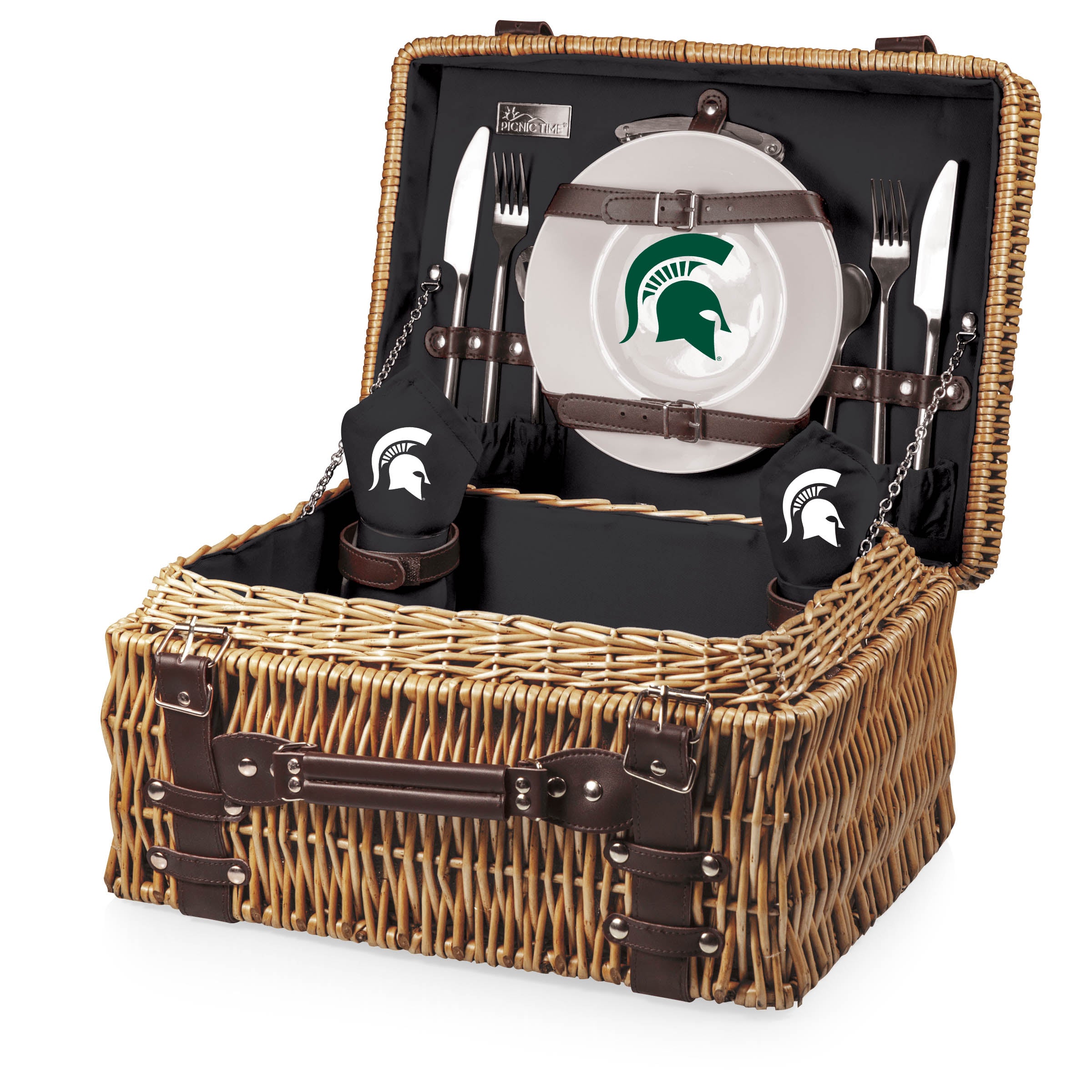 Michigan State Spartans - Champion Picnic Basket-Picnic Time Family of Brands