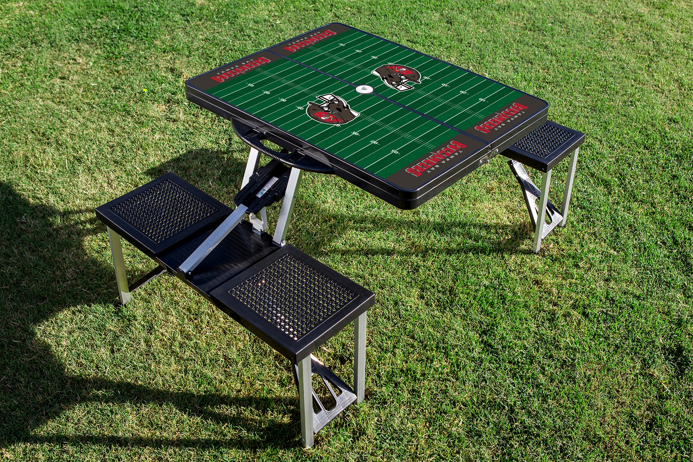 Tampa Bay Buccaneers - Picnic Table Portable Folding Table with Seats