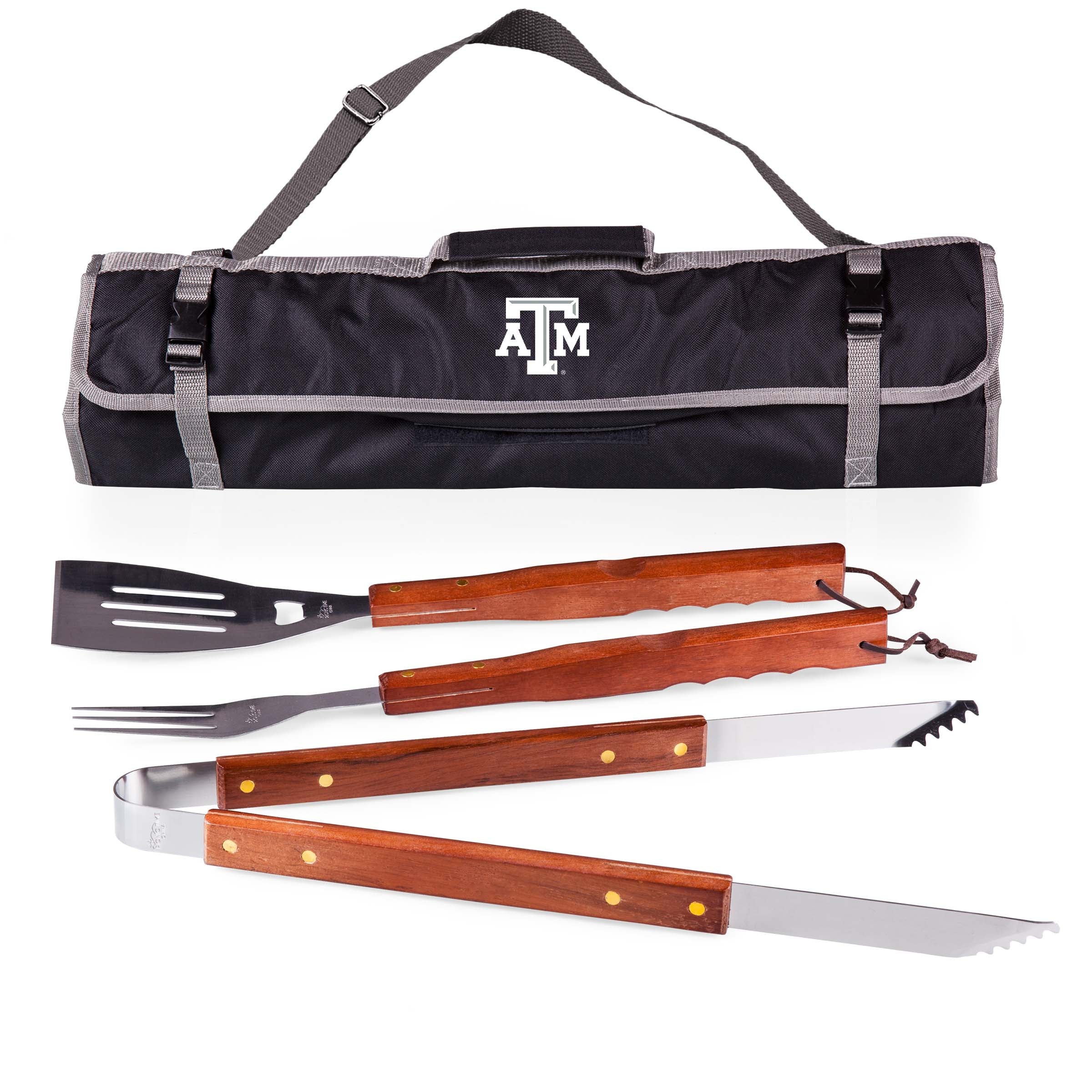 Texas A&M Aggies - 3-Piece BBQ Tote & Grill Set