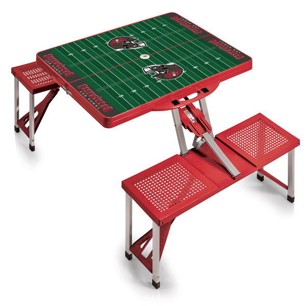 Tampa Bay Buccaneers - Picnic Table Portable Folding Table with Seats