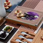 Minnesota Vikings - Concerto Glass Top Cheese Cutting Board & Tools Set