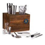 Milwaukee Brewers - Madison Acacia Tabletop Bar Set-Picnic Time Family of Brands