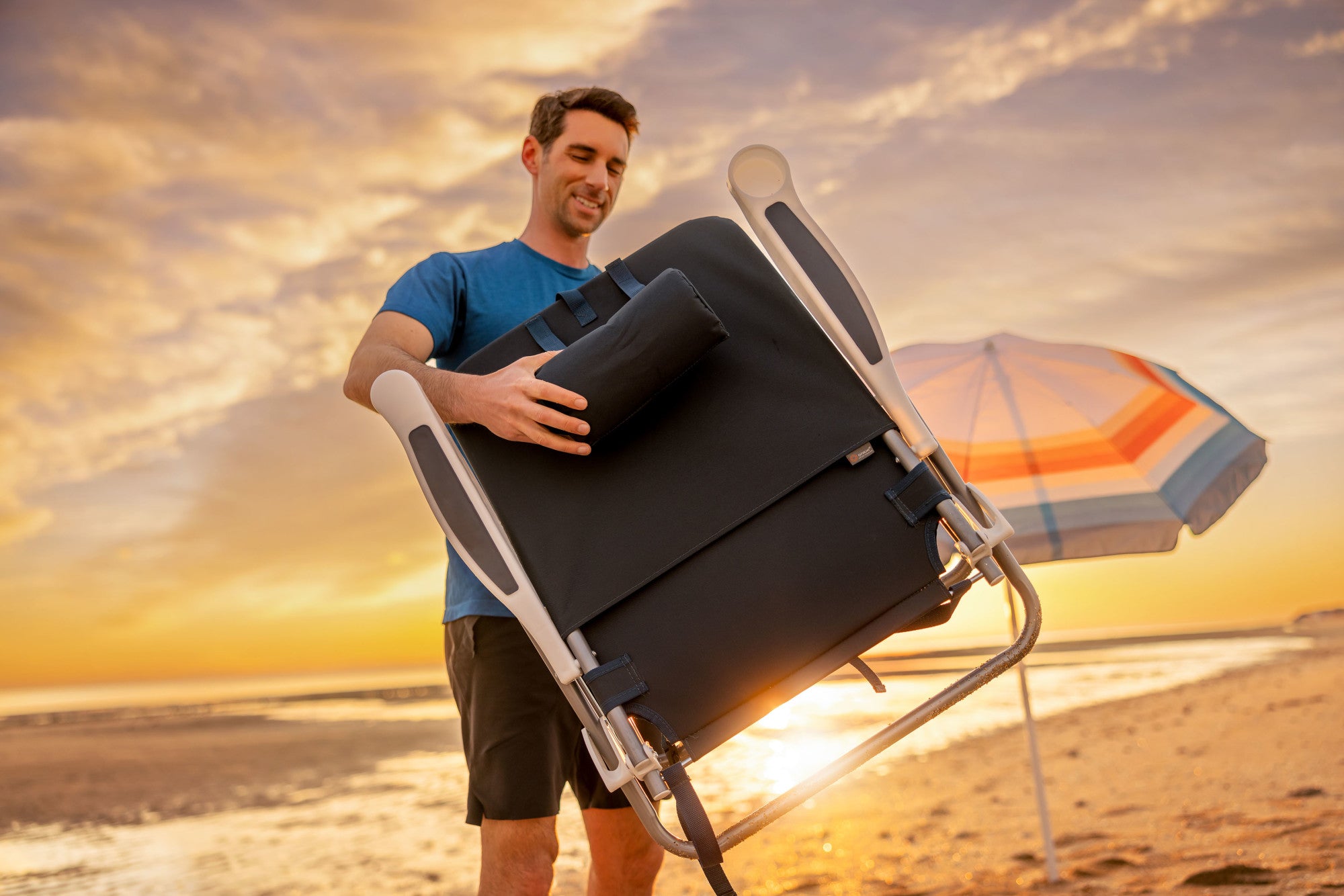 Syracuse Orange - Monaco Reclining Beach Backpack Chair – PICNIC